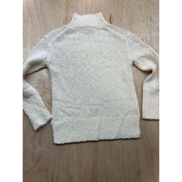 Vince NWT Turtleneck Wool Blend Sweater Beige Size XXS Chunky Knit Side Slits - Picture 4 of 6